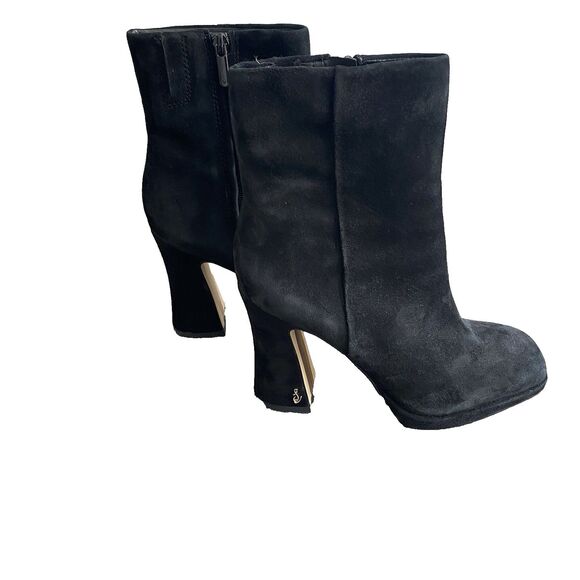 Sam Edelman Jaye Black Suede Block Heel Platform Ankle Boots. Size 7 - Picture 2 of 11